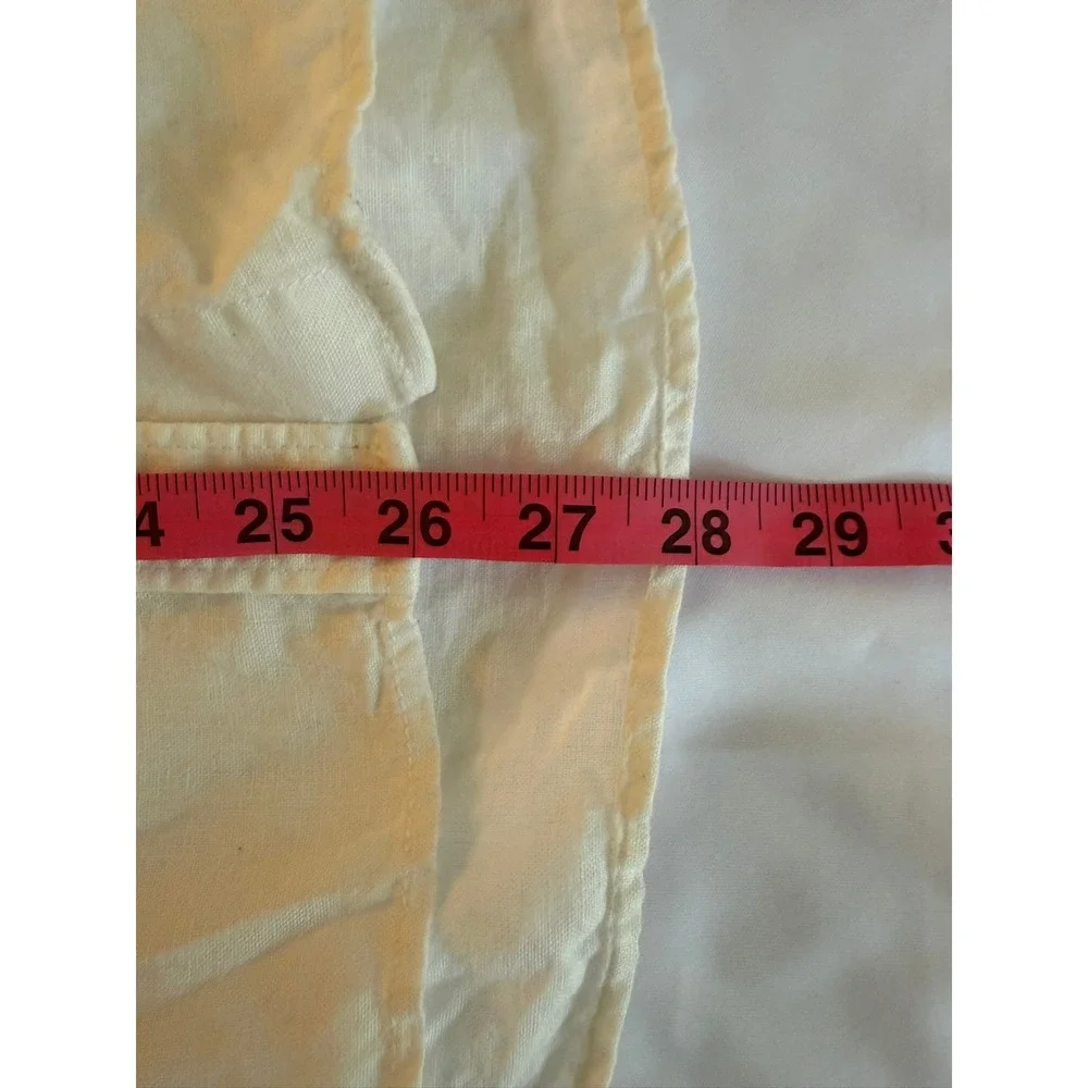 J.Crew Barid McNutt Irish Linen Capitaine Shirt White Size Large